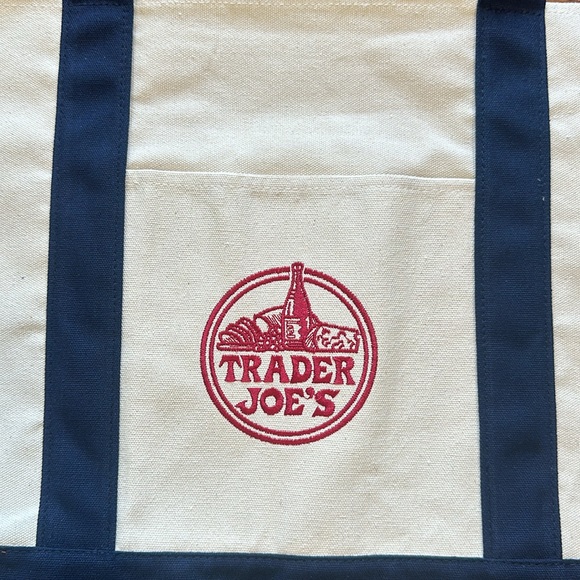 Trader Joes Canvas Tote Bag New With Tags - Picture 3 of 4